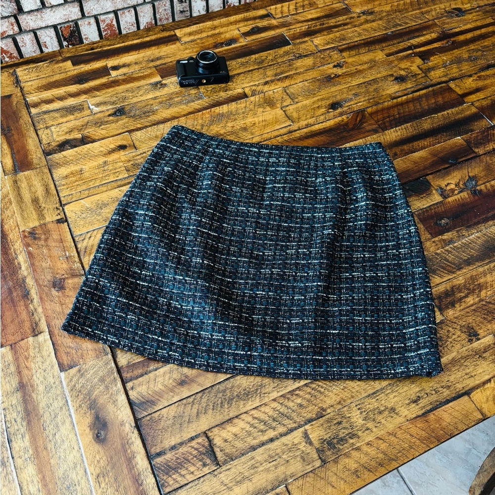 LOFT Green A-Line Mini Skirt for Work - Picture 4 of 8
